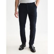 Picture of SCOTCH&SODA MEN'S STUART MINI YARN-DYED COTTON-WOOL BLEND CHINO - SKY CAPTAIN HERRINGBONE 4