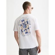 Picture of SCOTCH&SODA MEN'S FRONT AND BACK ARTWORK RELAXED FIT T-SHIRT - BRIGHT WHITE 5