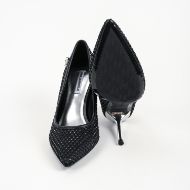 Снимка на KARL LAGERFELD ДАМСКИ ОБУВКИ SARABANDE GEMSTONE NET COURT HEELS BLACK W/SILVER 5