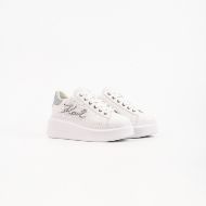 Снимка на KARL LAGERFELD ДАМСКИ СПОРТНИ ОБУВКИ ANAKAPRI RHINESTONE SIGNIA LOW SNEAKERS WHITE W/SILVER 2