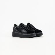 Снимка на KARL LAGERFELD ДАМСКИ СПОРТНИ ОБУВКИ ANAKAPRI LUX SIGNIA LO LACE SNEAKERS BLACK W/SILVER 2