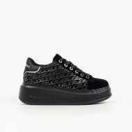 Снимка на KARL LAGERFELD ДАМСКИ СПОРТНИ ОБУВКИ ANAKAPRI LUX SIGNIA LO LACE SNEAKERS BLACK W/SILVER 1