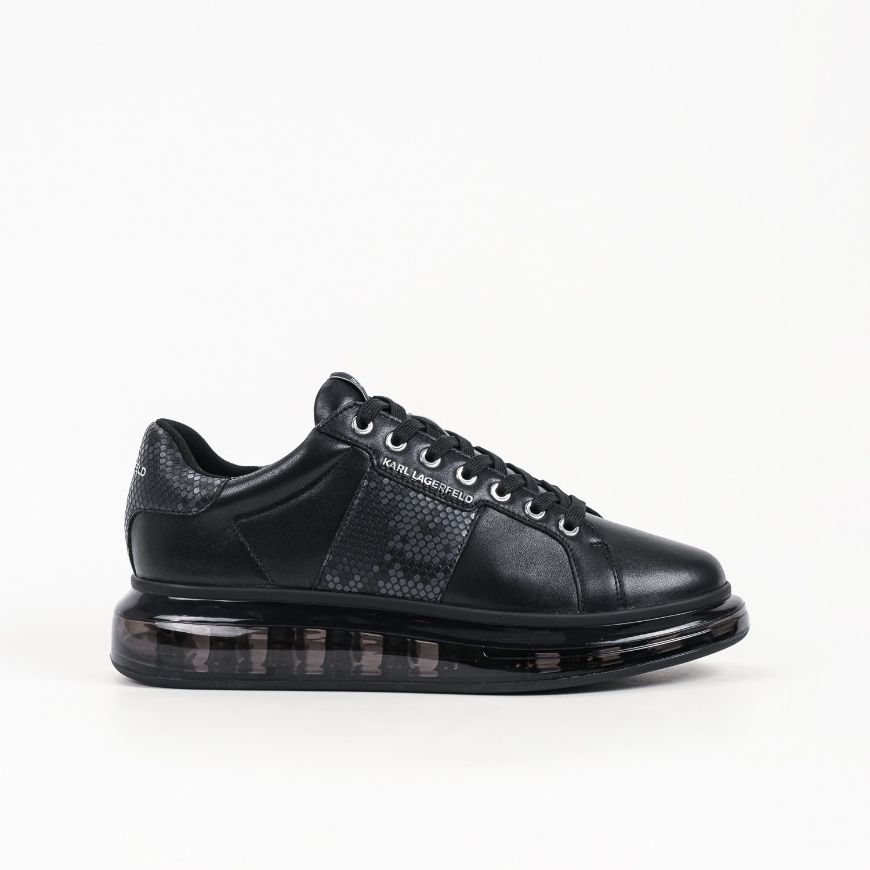 Снимка на KARL LAGERFELD МЪЖКИ СПОРТНИ ОБУВКИ KAPRI KUSHION PYTHON BAND LO LACE SNEAKERS BLACK