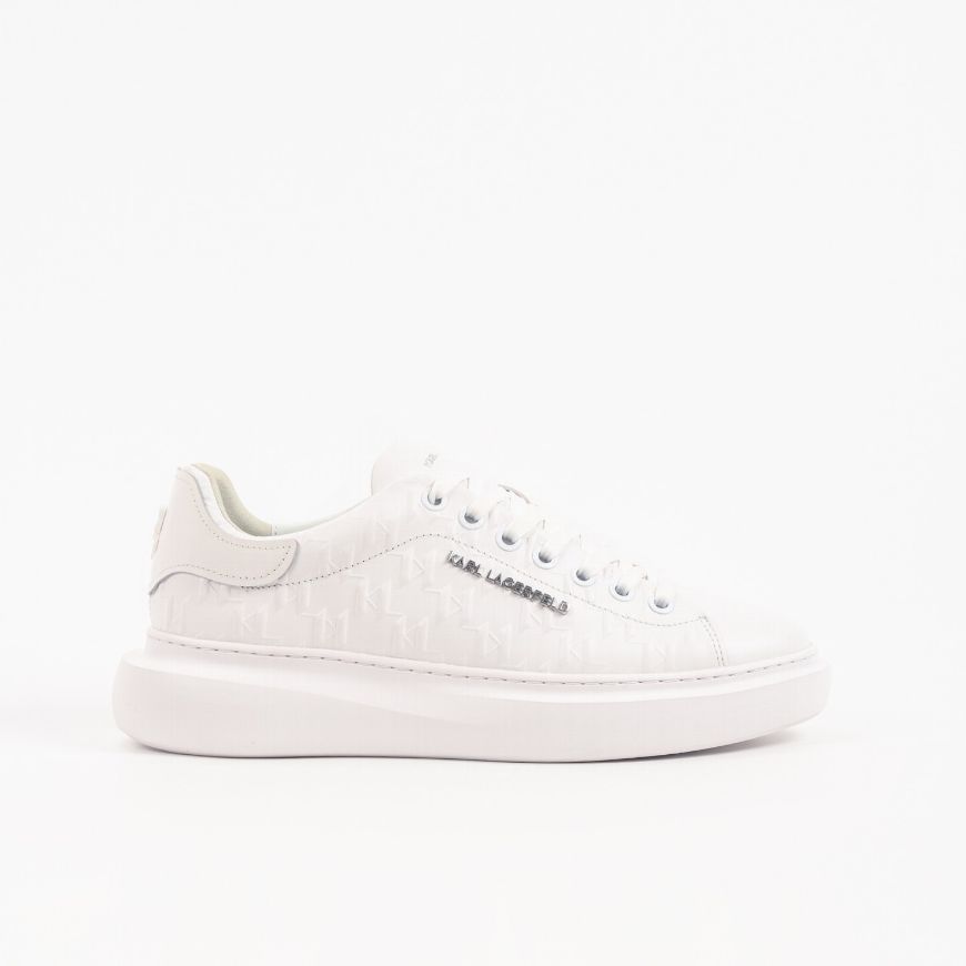 Снимка на KARL LAGERFELD МЪЖКИ СПОРТНИ ОБУВКИ KORE MONOGRAM EMBOSSED LO SNEAKERS WHITE