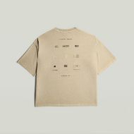 Picture of G-STAR MEN'S WASHED MULTI GR OVERSIZED T-SHIRT DESERT SAND GD 6