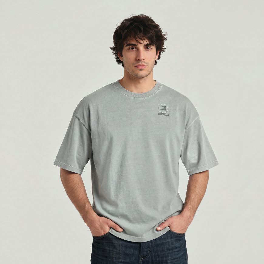 Picture of G-STAR MEN'S WASHED MULTI GR OVERSIZED T-SHIRT KEIAN GD