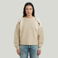 Picture of G-STAR WOMEN'S MIXED MEDIA RELAXED SWEATER DK BRICK 1