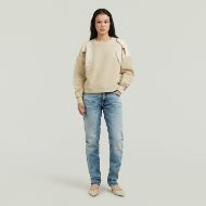 Picture of G-STAR WOMEN'S MIXED MEDIA RELAXED SWEATER DK BRICK 3