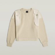 Picture of G-STAR WOMEN'S MIXED MEDIA RELAXED SWEATER DK BRICK 6