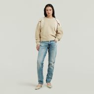 Picture of G-STAR WOMEN'S MIXED MEDIA RELAXED SWEATER DK BRICK 5