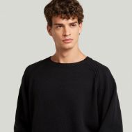 Picture of G-STAR MEN'S WOOL RAGLAN RELAXED PULLOVER DK BLACK 4