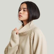 Picture of G-STAR WOMEN'S HEAVY MOTO TURTLE KNIT DK BRICK 3