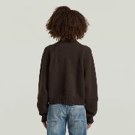 Picture of G-STAR WOMEN'S HEAVY MOTO TURTLE KNIT COFFEE BEAN 2