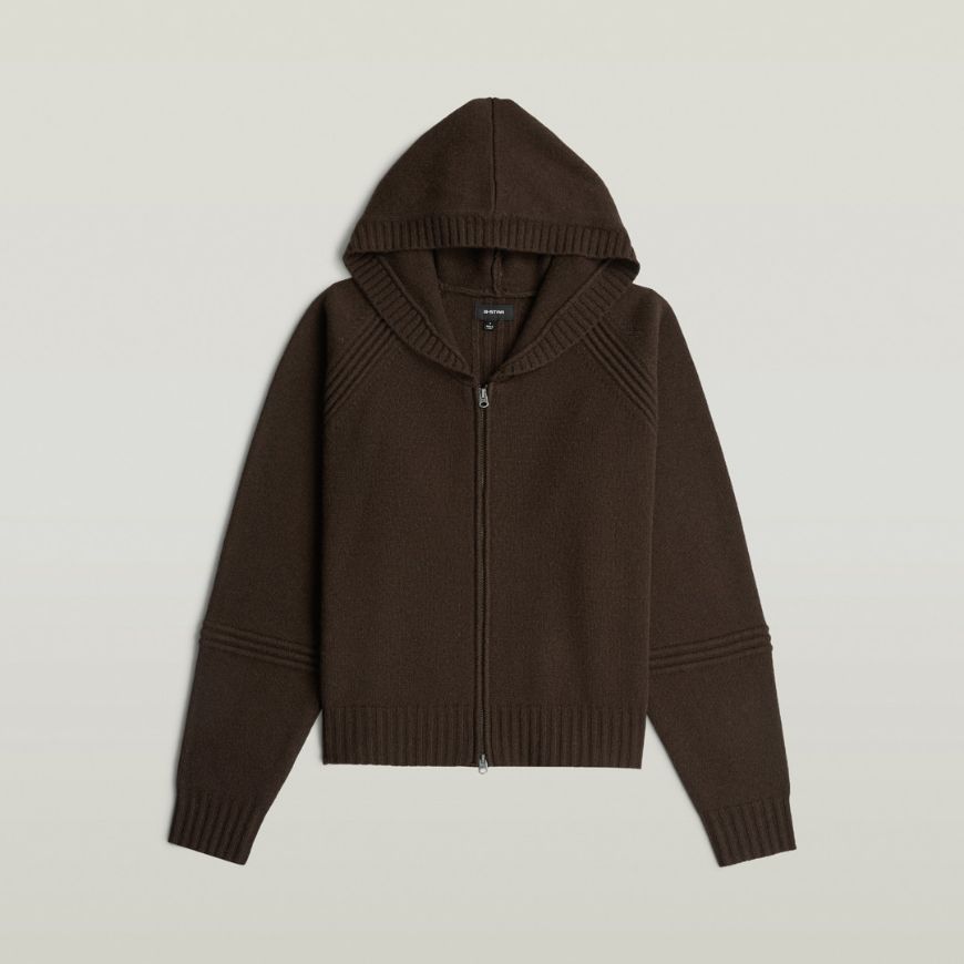 Picture of G-STAR WOMEN'S HEAVY MOTO CARDI COFFEE BEAN