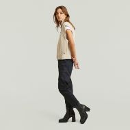 Picture of G-STAR WOMEN'S HEAVY MOTO ZIP VEST KNIT DK BRICK 5