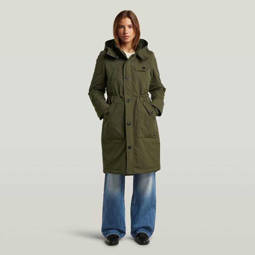 Снимка на G-STAR ДАМСКО ЯКЕ VODAN LONG JACKET BLACK OLIVE