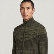 Picture of G-STAR MEN'S 3D BIKER FULL ZIP KNIT DK BLACK/BLACK OLIVE 3