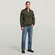 Picture of G-STAR MEN'S 3D BIKER FULL ZIP KNIT DK BLACK/BLACK OLIVE 4