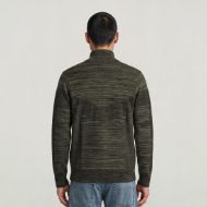 Picture of G-STAR MEN'S 3D BIKER FULL ZIP KNIT DK BLACK/BLACK OLIVE 2
