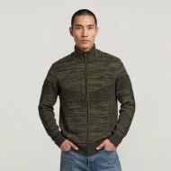 Picture of G-STAR MEN'S 3D BIKER FULL ZIP KNIT DK BLACK/BLACK OLIVE 1
