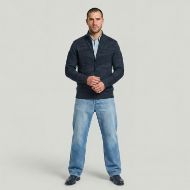 Picture of G-STAR MEN'S 3D BIKER FULL ZIP KNIT LEGION BLUE/VINTAGE NAVY 4