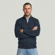 Picture of G-STAR MEN'S 3D BIKER FULL ZIP KNIT LEGION BLUE/VINTAGE NAVY 1