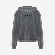 Picture of DIRTY LAUNDRY MEN'S OVERSIZED FULL ZIP WITH RAW EDGES VINTAGE GREY 6