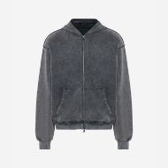 Picture of DIRTY LAUNDRY MEN'S OVERSIZED FULL ZIP WITH RAW EDGES VINTAGE GREY 5