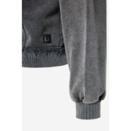 Picture of DIRTY LAUNDRY MEN'S OVERSIZED FULL ZIP WITH RAW EDGES VINTAGE GREY 7