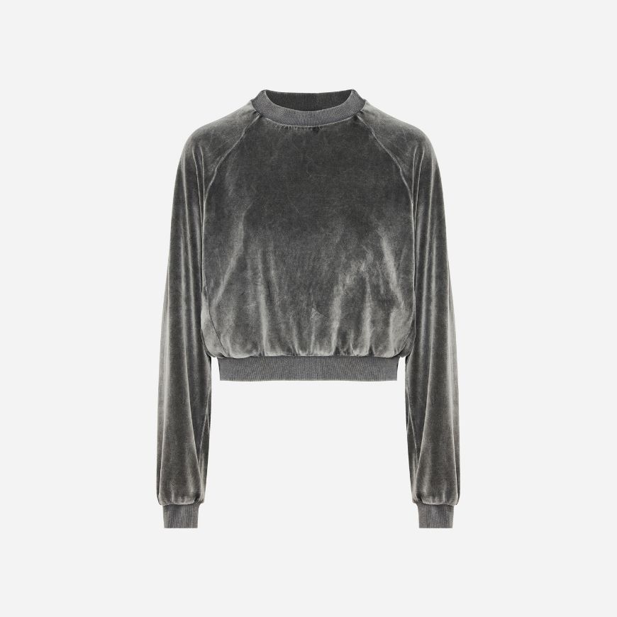 Снимка на DIRTY LAUNDRY ДАМСКИ СУИТШЪРТ RELAXED VELVET CREWNECK VINTAGE GREY