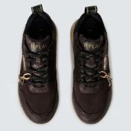 Снимка на REPLAY ДАМСКИ СПОРТНИ ОБУВКИ FIELD W MIX SNAKE SNEAKERS DARK BROWN 4
