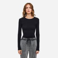 Снимка на DIRTY LAUNDRY ДАМСКИ СУИТШЪРТ SLIM FIT LONGSLEEVE BLACK 1