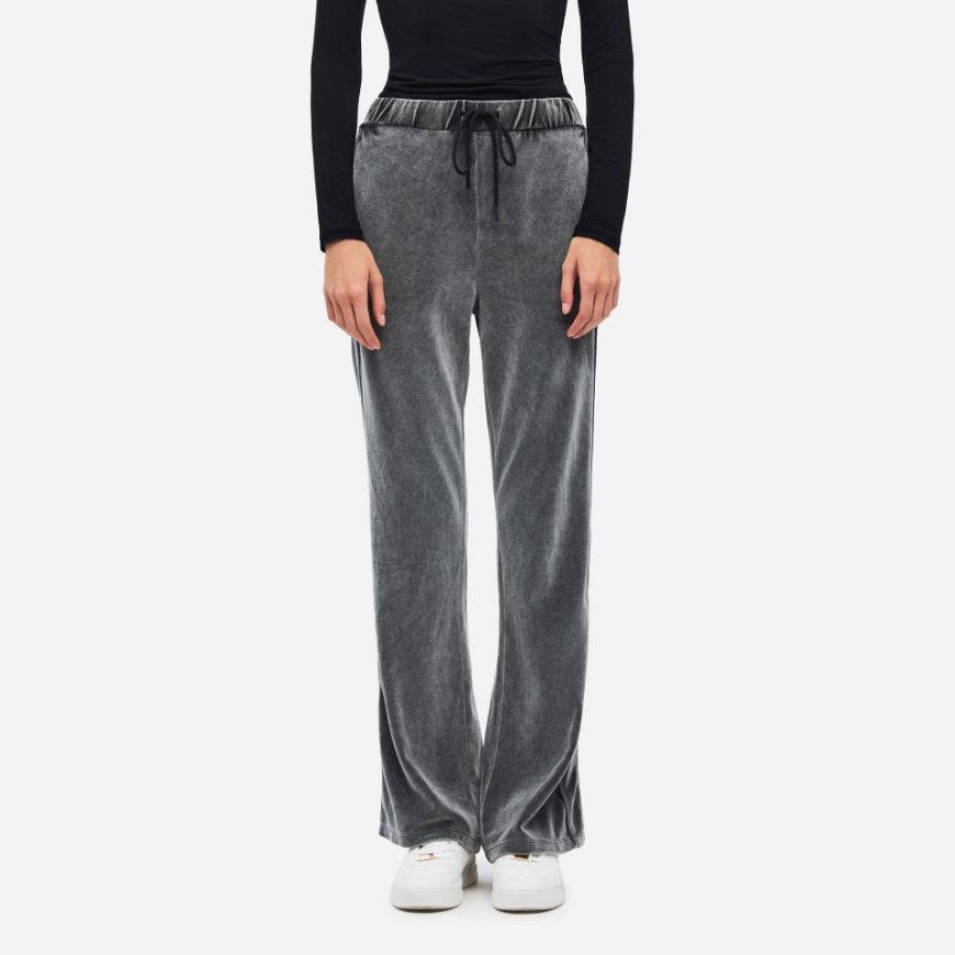 Снимка на DIRTY LAUNDRY ДАМСКИ ПАНТАЛОН VELVET FLARED SWEATPANTS VINTAGE GREY