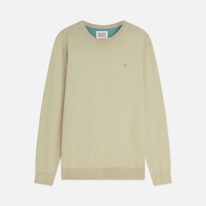 Picture of SCOTCH&SODA MEN'S SEASONAL CORE ECOVERO PULLOVER - PURE CASHMERE