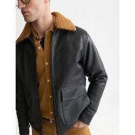 Снимка на SCOTCH&SODA МЪЖКО ЯКЕ LEATHER SHERPA LINED - METEORITE 6