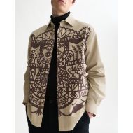 Снимка на SCOTCH&SODA МЪЖКА РИЗА FLOCK PRINTED RELAXED FIT - PURE CASHMERE 7