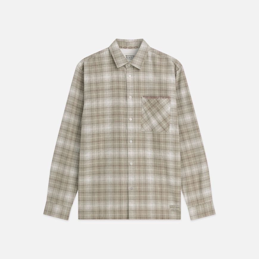 Снимка на SCOTCH&SODA МЪЖКА РИЗА FLANNEL CHECKED RELAXED FIT - WALNUT CHECK