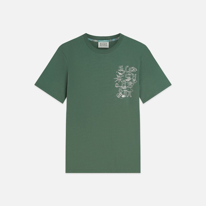 Снимка на SCOTCH&SODA МЪЖКА БЛУЗА LEFT CHEST ARTWORK REGULAR FIT - DARK FOREST