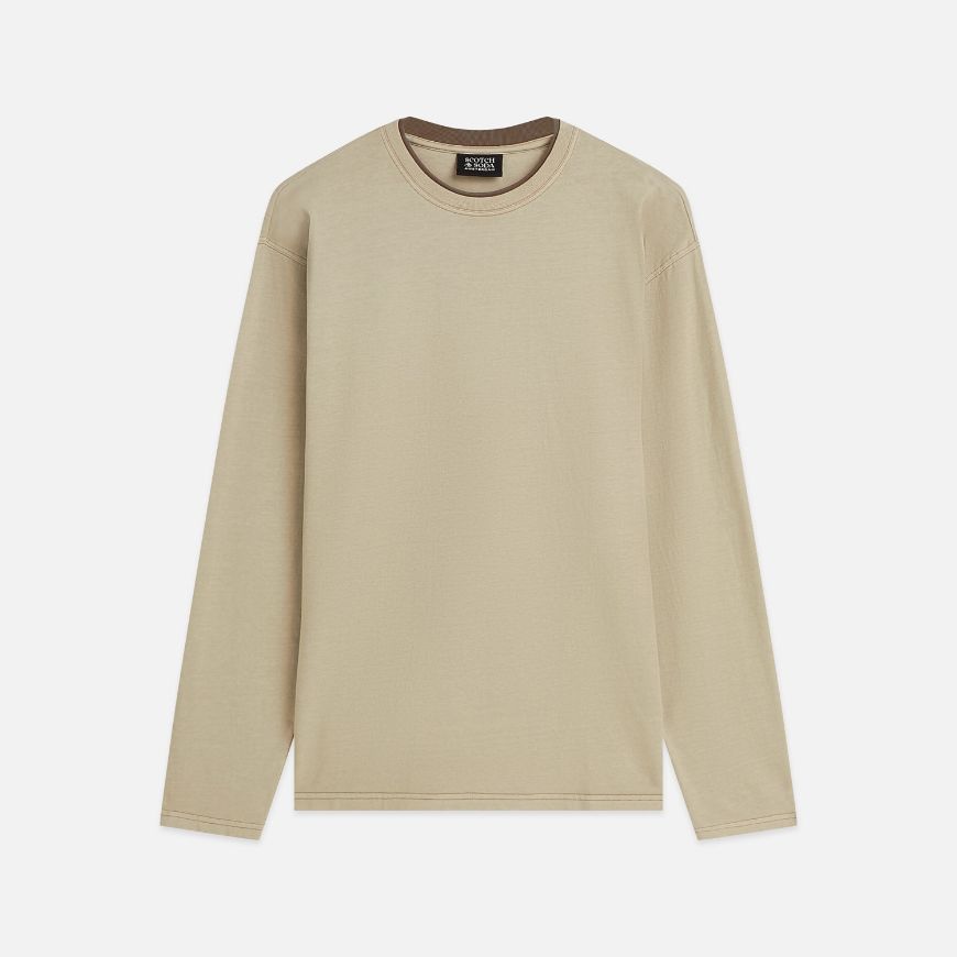 Снимка на SCOTCH&SODA МЪЖКА БЛУЗА 3 CROSSES RELAXED FIT GARMENT-DYED LONG SLEEVED - PURE CASHMERE