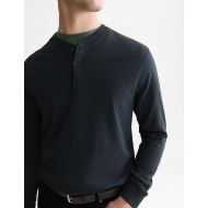 Снимка на SCOTCH&SODA МЪЖКА БЛУЗА HENLEY SLUB REGULAR FIT LONG SLEEVED - METEORITE 6
