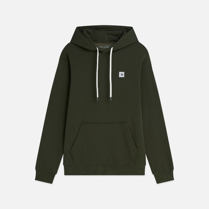 Снимка на SCOTCH&SODA МЪЖКИ СУИТШЪРТ LOGO BADGE REGULAR FIT HOODIE - FOREST NIGHT