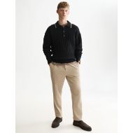 Снимка на SCOTCH&SODA МЪЖКИ ПУЛОВЕР SOFT KNIT POLO CABLE DROPPED SHOULDER - METEORITE 7