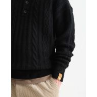 Снимка на SCOTCH&SODA МЪЖКИ ПУЛОВЕР SOFT KNIT POLO CABLE DROPPED SHOULDER - METEORITE 6