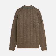 Снимка на SCOTCH&SODA МЪЖКИ ПУЛОВЕР SOFT KNIT POLO CABLE DROPPED SHOULDER - WALNUT 2