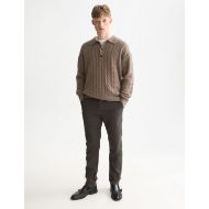 Снимка на SCOTCH&SODA МЪЖКИ ПУЛОВЕР SOFT KNIT POLO CABLE DROPPED SHOULDER - WALNUT 7
