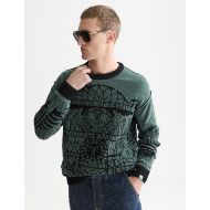 Снимка на SCOTCH&SODA МЪЖКИ ПУЛОВЕР CHENILLE JACQUARD WOOL-BLEND DROPPED SHOULDER - DARK FOREST 4