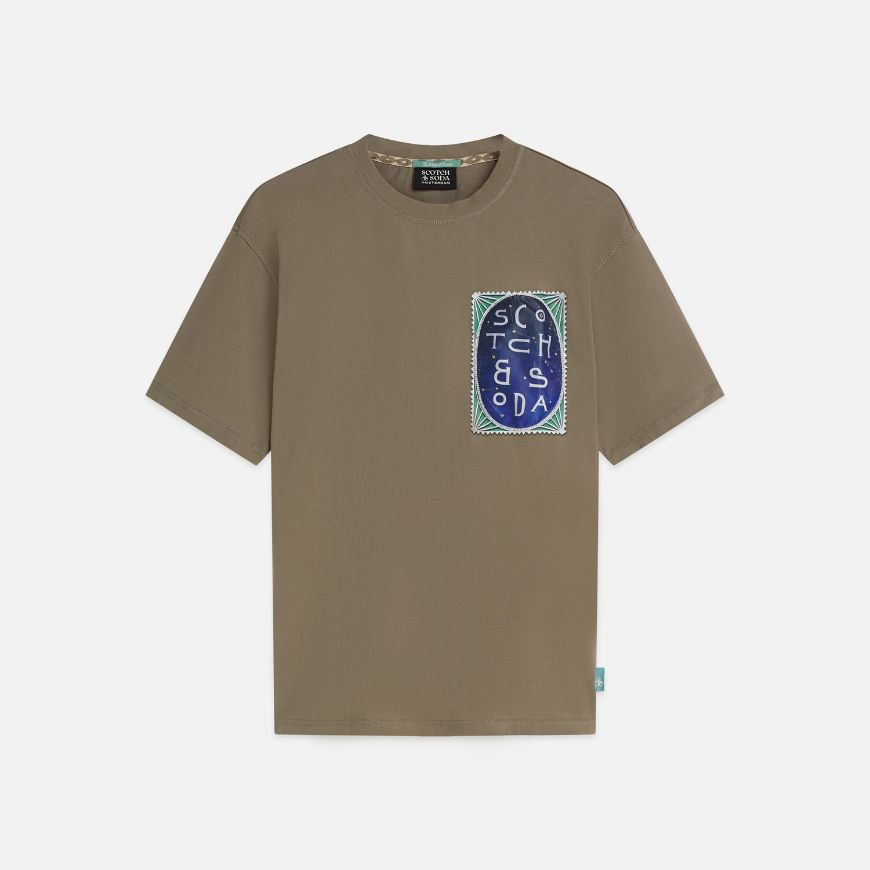 Снимка на SCOTCH&SODA МЪЖКА БЛУЗА CHEST ARTWORK RELAXED FIT - WALNUT