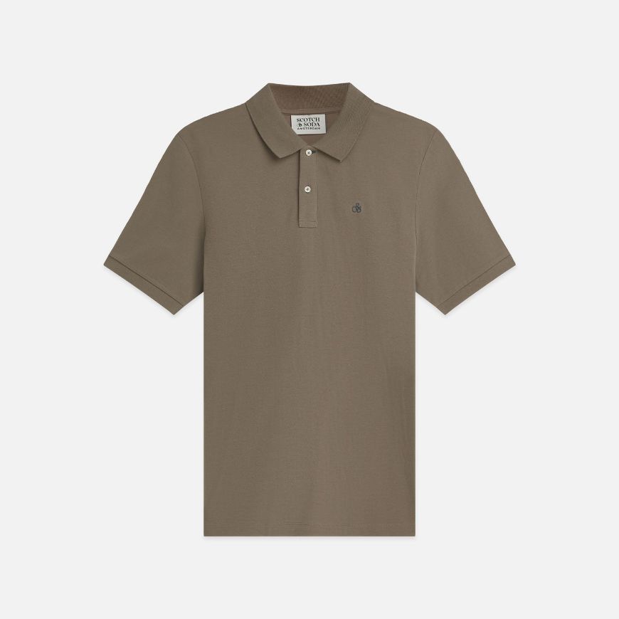 Снимка на SCOTCH&SODA МЪЖКА БЛУЗА SEASONAL CORE PIQUE CHEST LOGO POLO - WALNUT