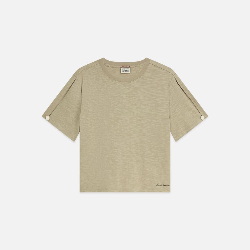 Снимка на SCOTCH&SODA ДАМСКА БЛУЗА KEY HOLE SLEEVES - ALUMINUM