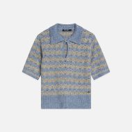 Снимка на SCOTCH&SODA ДАМСКИ ПУЛОВЕР POINTELLE STITCH SHORT SLEEVE - STONEWASH STRIPE 1
